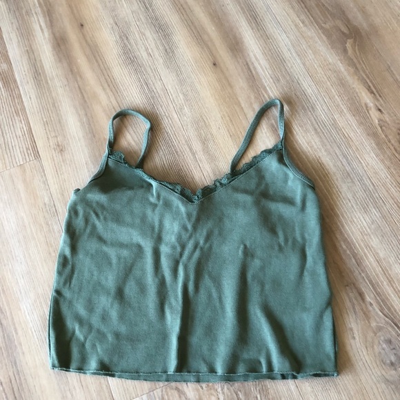Comfortable Green Lace/Cotton Tank Topshop - Picture 3 of 3